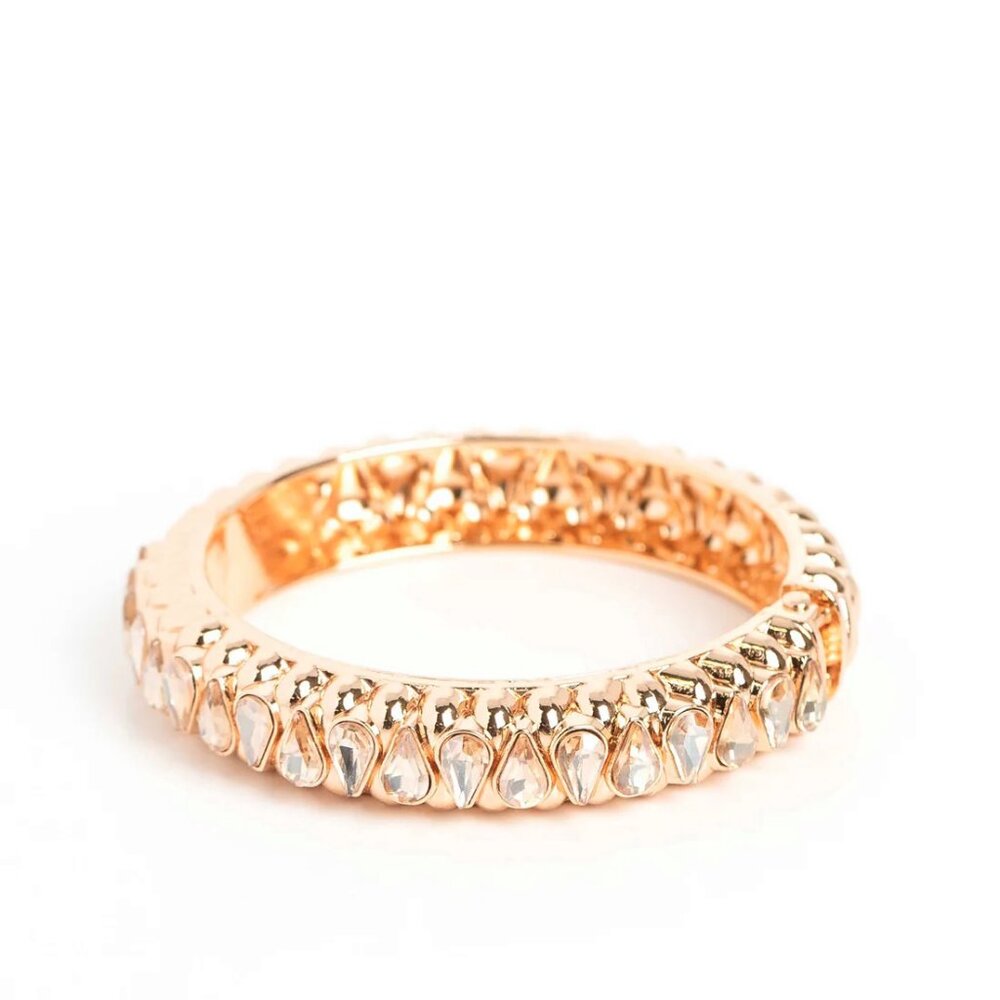 Paparazzi Jewelry - Crafted Coals - Gold Bracelet - Vintage - Picture 2 of 4